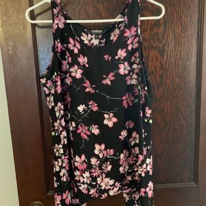 Express dressy tank with split-back